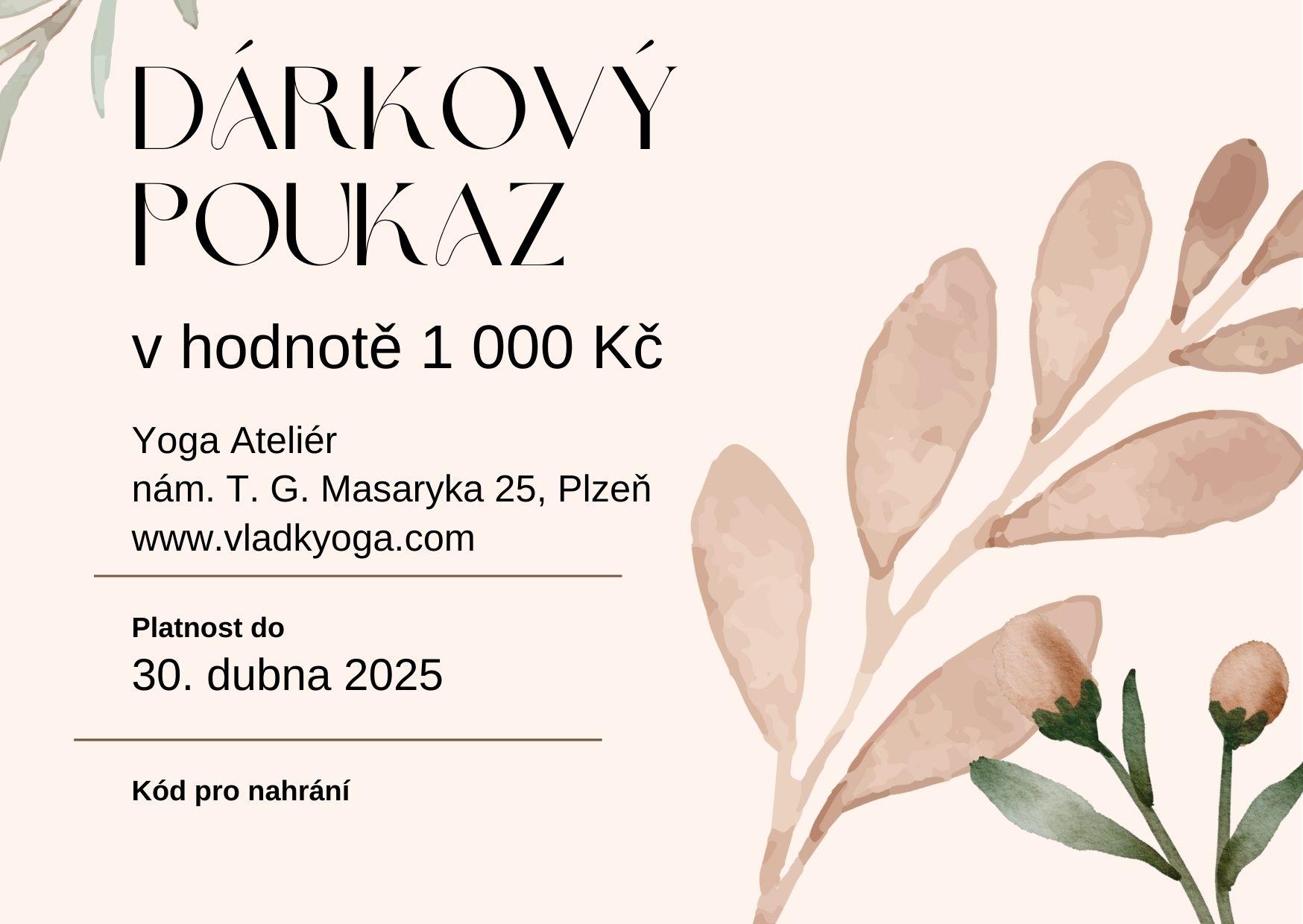 Voucher Dárkový poukaz 1000