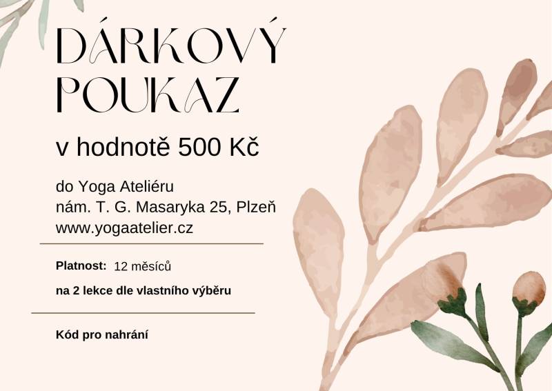 Voucher Dárkový poukaz 500 Kč