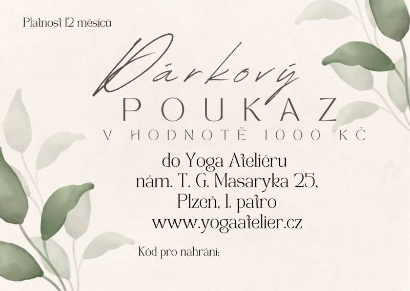 Voucher Dárkový poukaz 1000 Kč